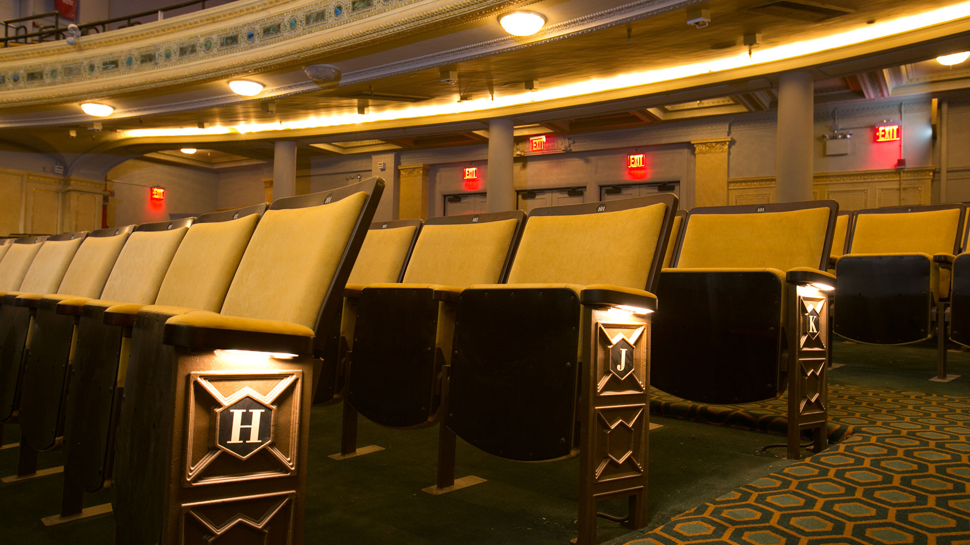 Oxford Traditional Hardwood Theatre Chairs by Kirwin & Simpson for Hudson Theatre Broadway