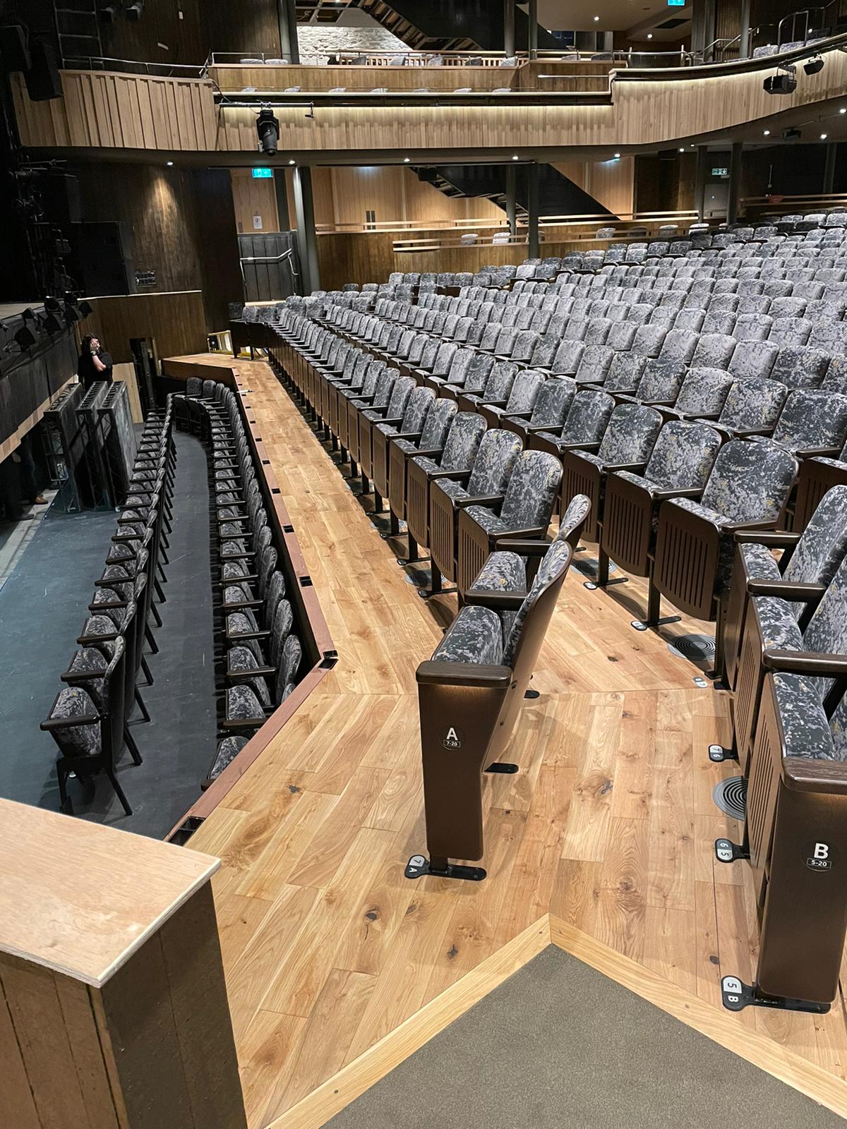 Fixed and Stacking Pit Chairs at Hall for Cornwall